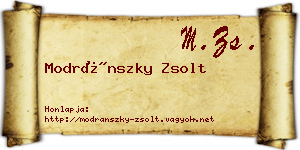 Modránszky Zsolt névjegykártya
